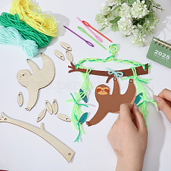 Dit незаконченный деревянный подвесной ленивец вязание наборы для творчества TOOL-GL0001-13
