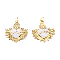 Настоящие позолоченные кулоны из латуни с эмалью 18k KK-A155-15G