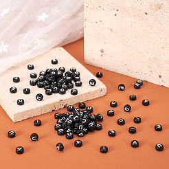 500шт 5 стиля непрозрачные акриловые бусины SACR-TA0001-16