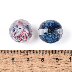 Прозрачные внутренние бусины из смолы в форме цветка&nbsp;RESI-T061-08M