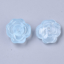 Perle di vetro verniciate a spruzzo trasparente&nbsp;GLAA-T013-01-A02