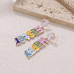 Пасхальные серьги-подвески с эмалью&nbsp;FS-WG33D8C-01