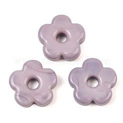 手作りランプワークヨーロピアンビーズ  大穴ビーズ  梅の花  ミックスカラー  19~20x19~20x7mm  穴：5.5mm&nbsp;LAMP-F039-01-M