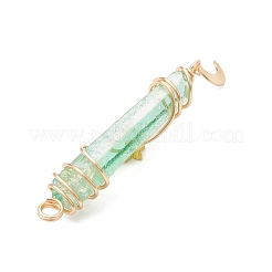 3 шт. 3 стиля гальванизированных подвесок из натурального кварцевого кристалла с заостренными концами из медной проволоки&nbsp;PALLOY-JF03766-02