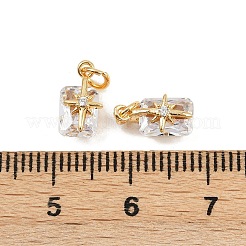 Pendentifs en laiton zircon cubique pavé&nbsp;KK-H078-33G-02