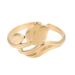 Anillos de puño abiertos de acero inoxidable 304 para mujer&nbsp;STAS-N125-26A-G