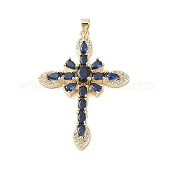 Настоящие 18к позолоченные латунные подвески с микропаве и кубическим цирконием KK-A209-34G