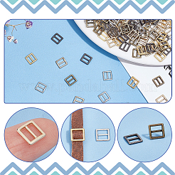 200 шт. 5-х цветные мини-застежки квадратной формы из сплава FIND-NB0003-99