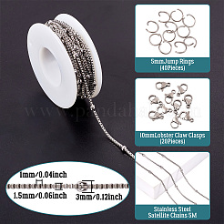 Комплекты украшений для ожерелий из нержавеющей стали&nbsp;DIY-TA0010-46