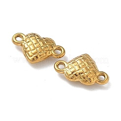 Подвески-сердечки из нержавеющей стали 304 в виде тартановых звеньев&nbsp;STAS-D211-14B-G