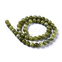 天然中国翡翠/南部翡翠ビーズ連売り  スムーズなラウンド  8mm  穴：1.1mm  約45~47個/連  15インチ&nbsp;A-G-G735-38-8mm