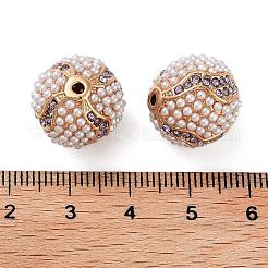 Золотые покрытием сплава горный хрусталь бисер&nbsp;FIND-E046-13G-02