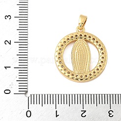 Латунные микропаве прозрачные подвески с фианитом&nbsp;KK-B139-20G-01