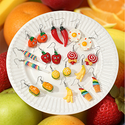 5 пара акриловых сережек-подвесок с фруктовой тематикой&nbsp;HL5690