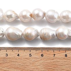 Нити натуральных бусин с ядровым жемчугом PEAR-B004-15B-02B