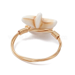 Синтетический бирюзовые перстни RJEW-JR00878-02