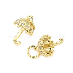 Латунные микропаве прозрачные подвески с фианитом&nbsp;KK-Z120-59B-G