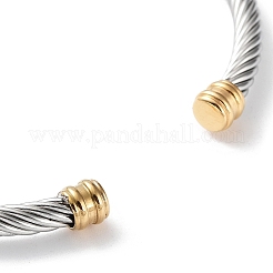 Gedrehte Infinity-Armreifen aus 304er Edelstahl&nbsp;BJEW-P304-01B-G