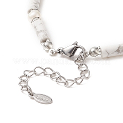 Ожерелье из бисера из натурального говлита NJEW-JN04209-02