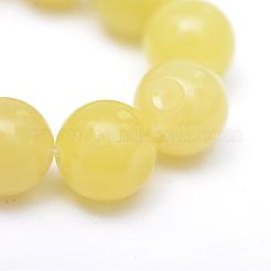 ラウンド染め加工天然のトパーズジェイドビーズ連売り  8~9mm  穴：1mm  約46個/連  15.3インチ&nbsp;G-R345-8mm-10