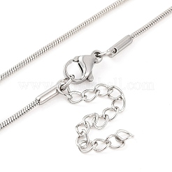 201 ожерелье из круглой цепочки-змейки из нержавеющей стали для женщин&nbsp;LS-NJEW-G140-06B-P-1