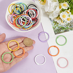 54 шт. 9-цветные застежки для брелока из сплава с напылением&nbsp;FIND-SC0020-21