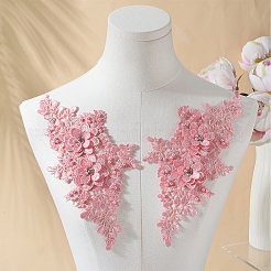 Accessori per costumi con paillettes ricamati in poliestere&nbsp;DIY-WH20025-016C