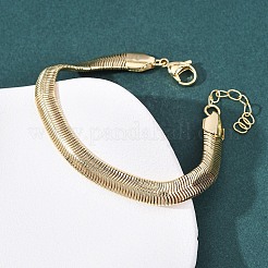 Браслеты из латуни в виде змеи для женщин&nbsp;BJEW-C140-25G