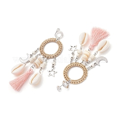 3 пара сережек-гвоздиков в виде ракушек EJEW-TA00615