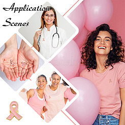 40 шт. эмалевая булавка с розовой лентой для повышения осведомленности о раке груди&nbsp;JEWB-ME0001-22