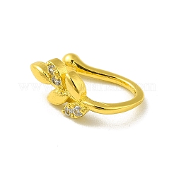 Клипса из прозрачного кубического циркония на носовом кольце&nbsp;AJEW-F059-18G