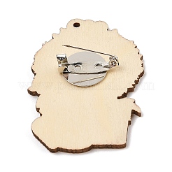 Weihnachtsmotiv-Broschen aus Holz für Damen&nbsp;JEWB-Z029-01E
