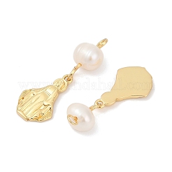 Подвески из натурального пресноводного жемчуга и латуни KK-U062-04G