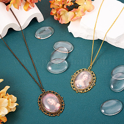 Прозрачные прозрачные стеклянные плоские задние кабошоны GGLA-TA0001-02-40x30