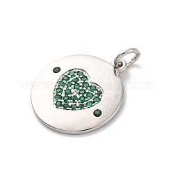 Латунные микро проложить кубического циркония подвески&nbsp;KK-U033-11P-03