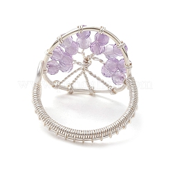 Бусины из натуральных драгоценных камней с цельными круглыми латунными бусинами и кольцами из экологически чистой медной проволоки&nbsp;RJEW-TA00183