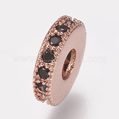 Ottone micro spianare zirconi distanziali perline&nbsp;ZIRC-K074-11A-02