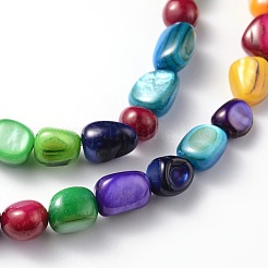 Нити бусин из натуральных ракушек BSHE-D004-7