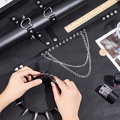 4 stücke 4 arten gothic stil spiked niet imitation leder chocker halsketten&nbsp;NJEW-CL0001-19