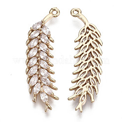 Осенняя тема латунные подвески с микропаве и фианитами&nbsp;KK-R111-068