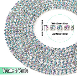 5 ярд цепочки из сплава стекла и страз&nbsp;AJEW-TA0002-49D