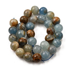 Нити из натурального голубого кальцита G-H312-C02-12mm