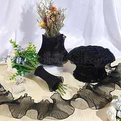 Плиссированная кружевная лента из полиэстера OCOR-WH0079-45A