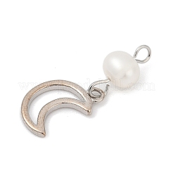 Подвески из натурального пресноводного жемчуга и латуни KK-U062-16P