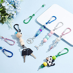 20шт 5 цвета алюминиевые карабины для скалолазания AJEW-GA0007-59