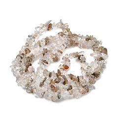 Натуральные разноцветные нити рутилированных кварцевых бусин G-H315-A08-01