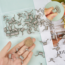 60 шт. 2 стиля пружинных зажимов из нержавеющей стали для изготовления бисерных украшений FIND-SC0009-62