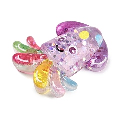 Cabochon in resina a tema organismo marino&nbsp;RESI-R454-01D