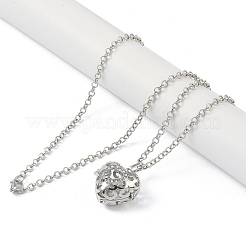 Ожерелья с подвесками из латуни со стразами NJEW-G089-02C-P