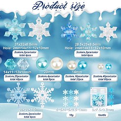 Наполнители для ваз с имитацией жемчуга на зимнюю тему DIY-BC0009-95